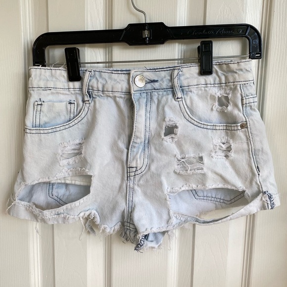 Forever 2 Distressed Denim Booty Shorts 